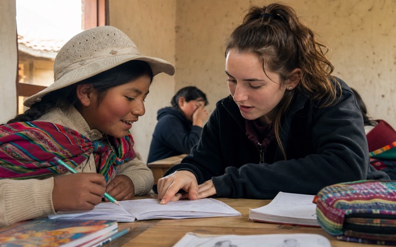 Programa de apoyo escolar para jóvenes en Sucre
